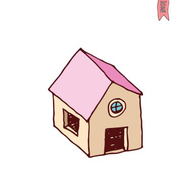  ev simgesi, vektör illüstrasyonu.