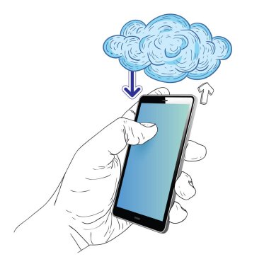  akıllı telefon, vektör illüstrasyonu.