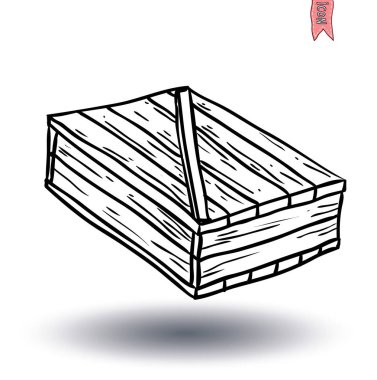  boxes collection, doodles set. vector illustration.