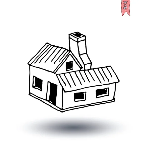 House icon, vector illustration. — Stock Vector