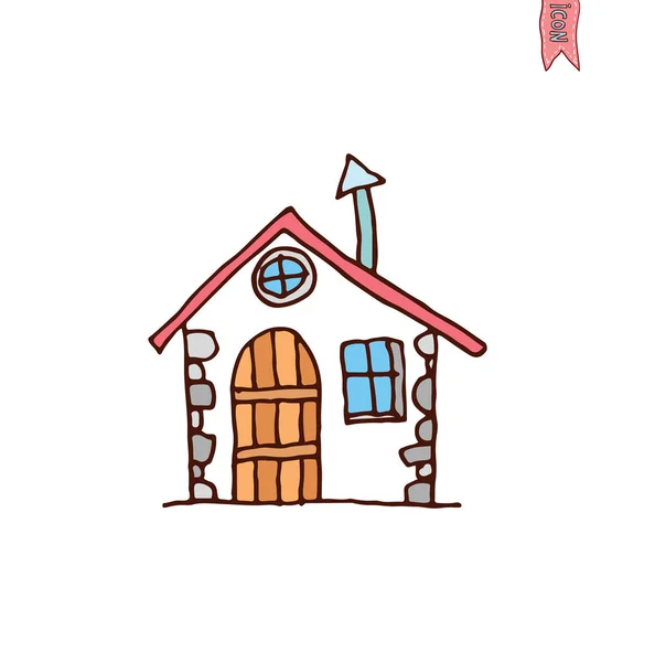 Ikona domu, ilustracja wektora. — Wektor stockowy