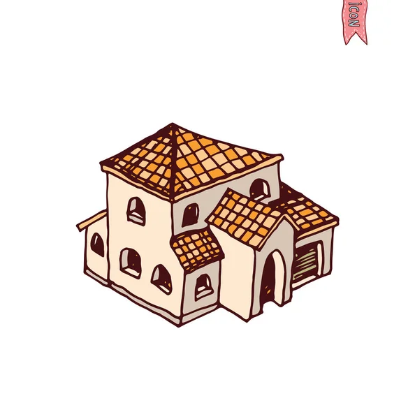 Иконка дома, векторная иллюстрация. — стоковый вектор