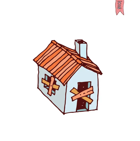 Ikona domu, vektorová ilustrace. — Stockový vektor