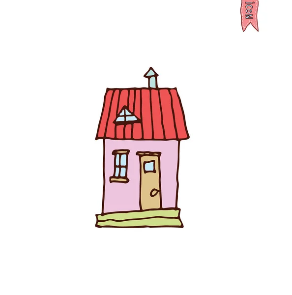 Иконка дома, векторная иллюстрация. — стоковый вектор