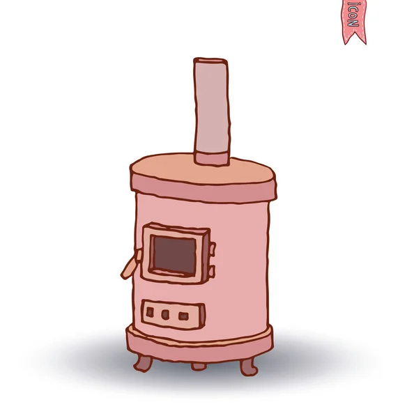 Chimenea doodle conjunto, vector de ilustración — Archivo Imágenes Vectoriales