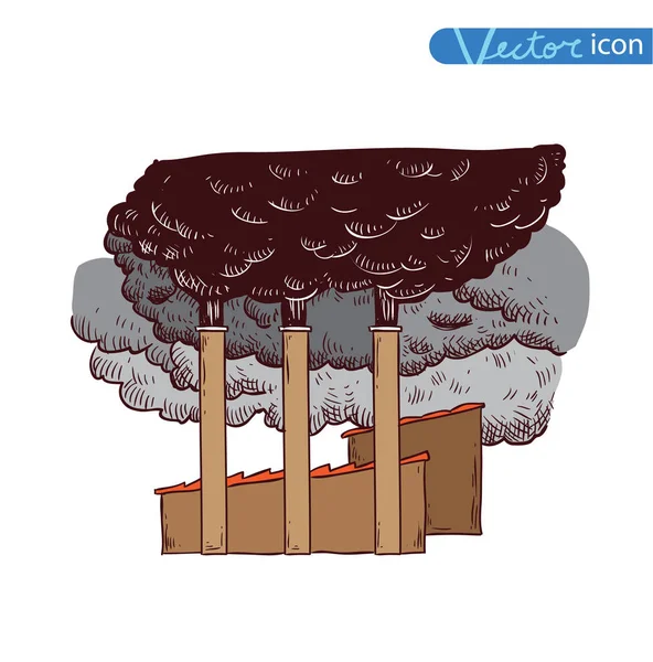 Contaminación doodle, Vector — Vector de stock