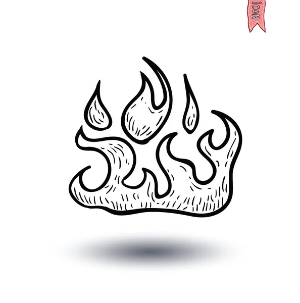 Icône de flamme de feu. illustration vectorielle. — Image vectorielle