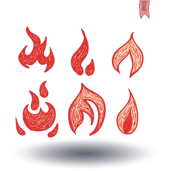 Fuego llama icono. ilustración vectorial. — Archivo Imágenes Vectoriales