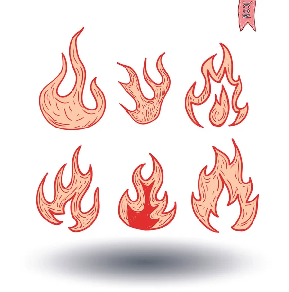 Значок вогню. Векторна ілюстрація . — стоковий вектор
