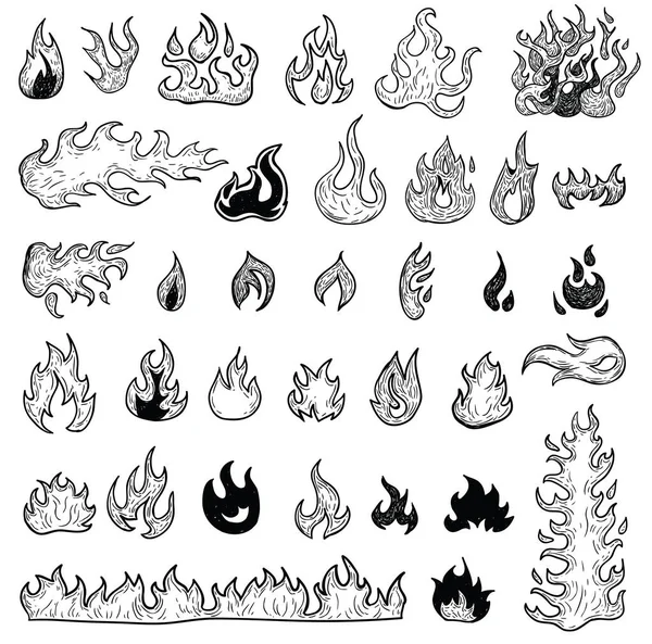 Icona fiamma di fuoco. illustrazione vettoriale. — Vettoriale Stock