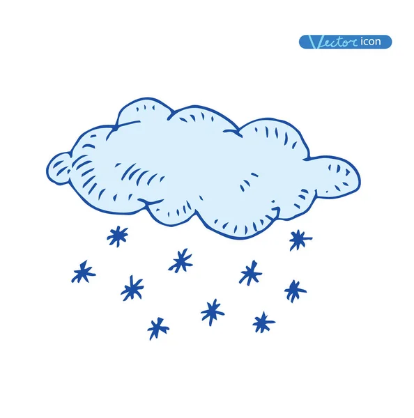 Colección Doodle de Nubes Vectoriales Dibujadas a Mano — Vector de stock