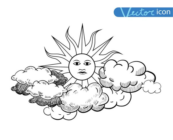 Conjunto de ícones solares isolados sobre fundo branco. Vector illustrati —  Vetores de Stock