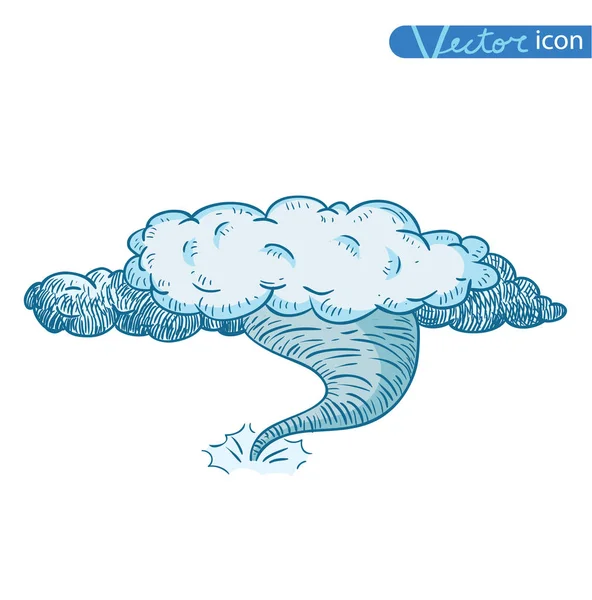 Wetterelemente, Tornado, Vektorillustration. — Stockvektor