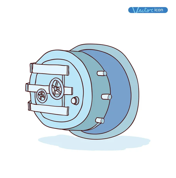 Ensemble d'icônes Doodle Bank, illustration dessinée à la main . — Image vectorielle