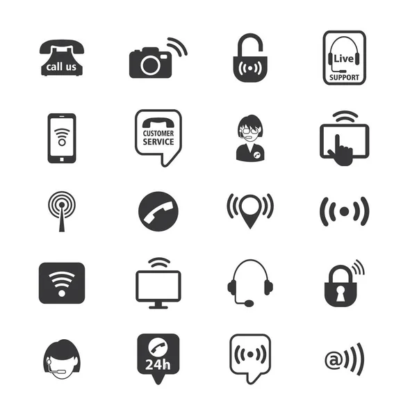 Set of  devices icons and communication. — Stock Vector