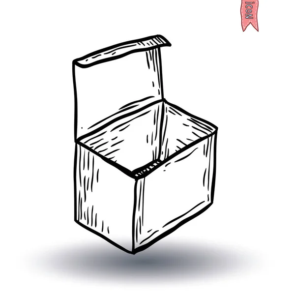 Boxes Collection Doodles Set Vector Illustration — Stockový vektor