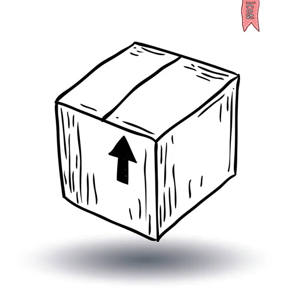 Caja Envío Gratis Ilustración Vectorial — Vector de stock