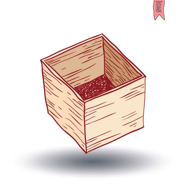 Boxes Collection Doodles Set Vector Illustration — 스톡 벡터