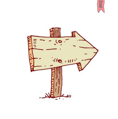 Tahta tabelalar kuruldu. Vektör illüstrasyonu.