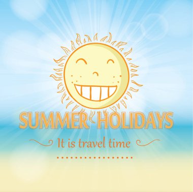 doodle Yaz simgesi, vektör illüstrasyon.