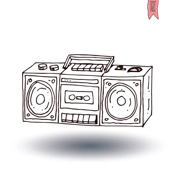 Vintage radio, illustration vectorielle — Image vectorielle