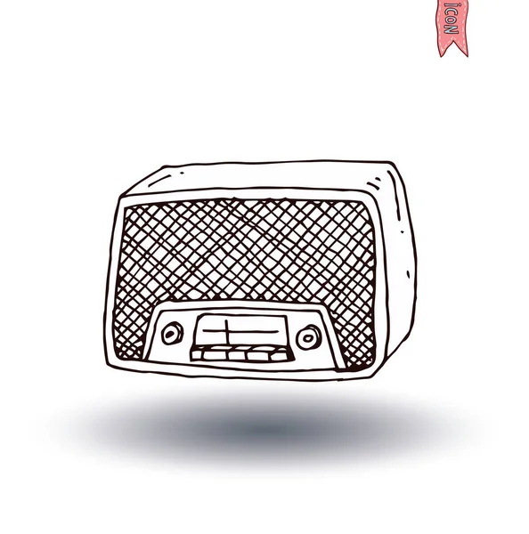 Oldtimer Radio, Vektor Illustration — Stockvektor