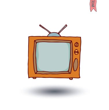 Televizyonlar, vintage ve modern, vektör illüstrasyon