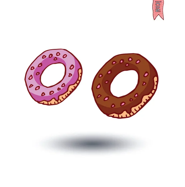 Conjunto de iconos de dulces, ilustración vectorial . — Vector de stock