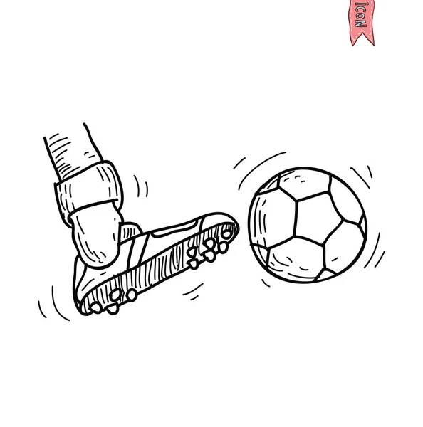 Conjunto de ícones esportivos, ilustração vetorial desenhada à mão — Vetor de Stock