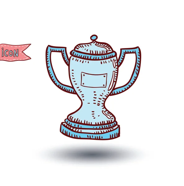 Icono de trofeo, ilustración vectorial. — Vector de stock