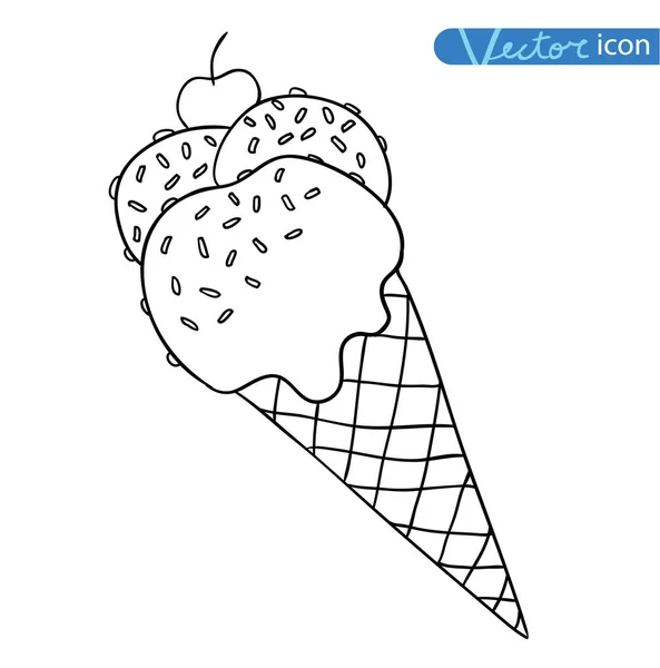 Ikone des Eis mit Zapfen, Vektorillustration. — Stockvektor