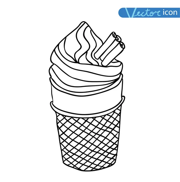 Ikone des Eis mit Zapfen, Vektorillustration. — Stockvektor