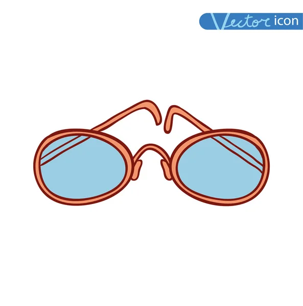 Icône de lunettes, illustration vectorielle — Image vectorielle