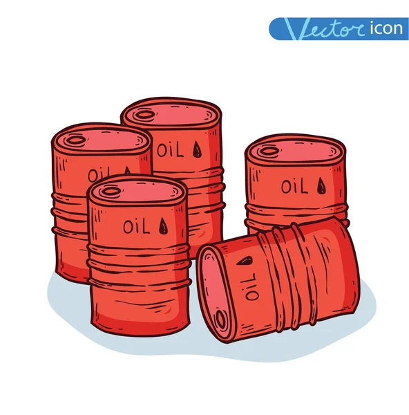 Barriles icono de petróleo. Vector — Archivo Imágenes Vectoriales
