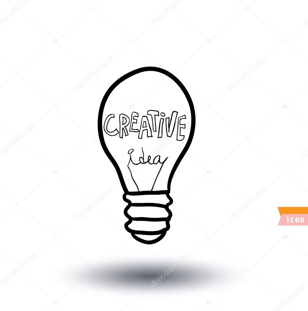 Set bulb  idea icon, vector illustration
