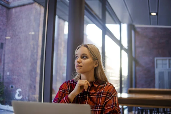 Professional Specialist Work Process Office Worker Programming New Application Laptop — Stock Photo, Image