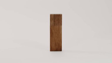 Making a photo session of objects in photo studio. Object: wooden usb