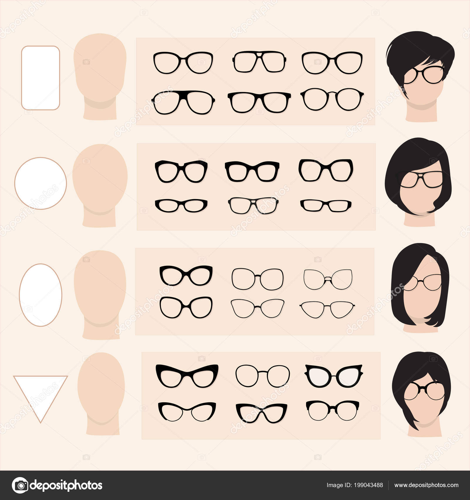 different glasses for different faces
