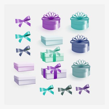 Vektör hediyeler ve şık sesleri yay