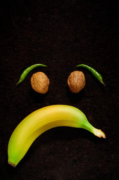 Organik ürünler kullanarak üzüntü duygu — Stok fotoğraf