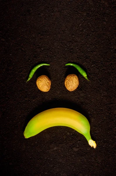 Organik ürünler kullanarak üzüntü duygu — Stok fotoğraf