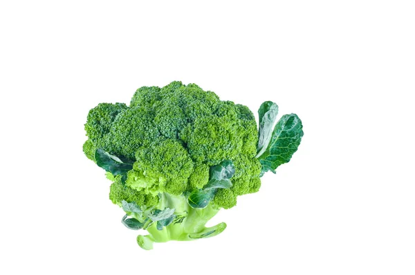 Fresh broccoli isolated on white background. The view from the top. Background of organic food. — Stock Photo, Image