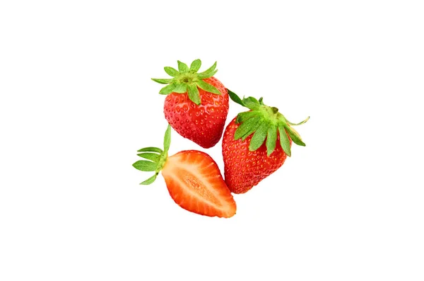 Μούρα φράουλα σε λευκό φόντο — Φωτογραφία Αρχείου