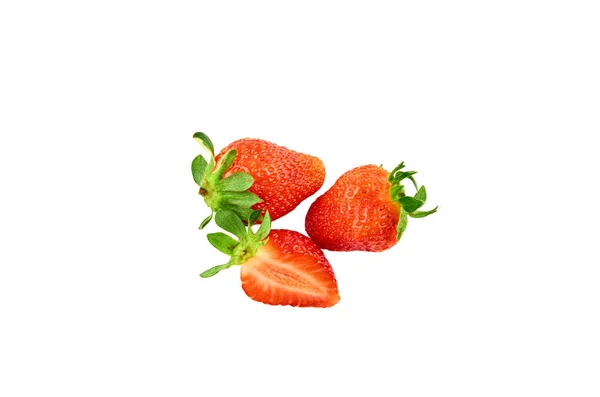 Fresas sobre fondo blanco — Foto de Stock