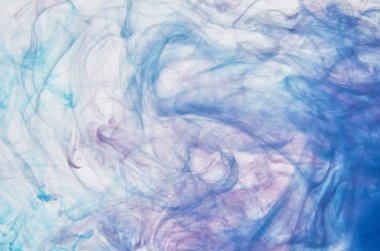 Suda çok renkli akrilik mürekkep. Soyut arka plan.