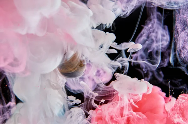 Flerfärgad akryl bläck i vatten. Abstrakt bakgrund. — Stockfoto