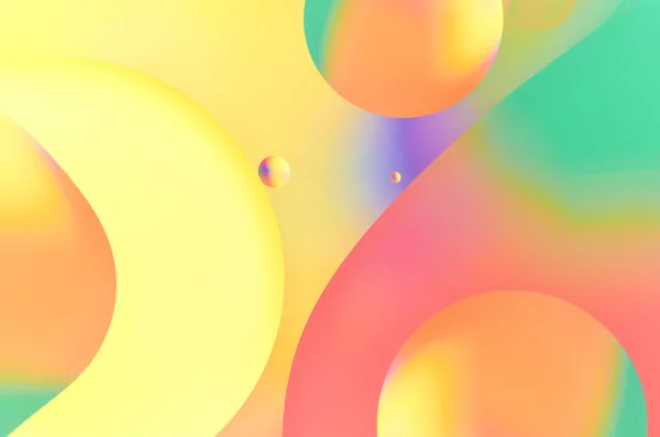 Colored circles and waves