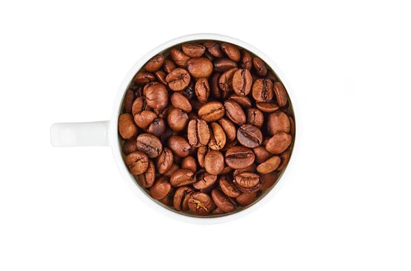 Bruine koffie, achtergrond textuur, close-up Rechtenvrije Stockfoto's