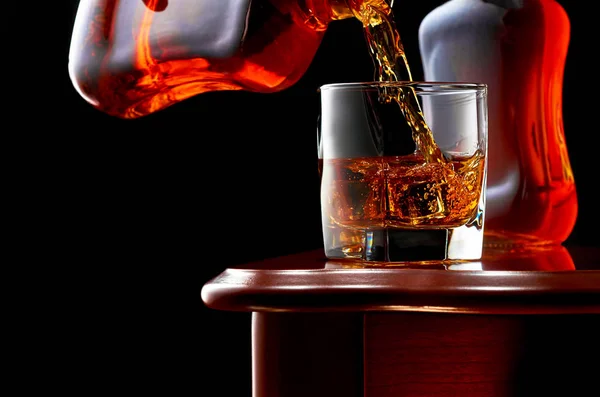 Whiskey on a dark background — Stock Photo, Image