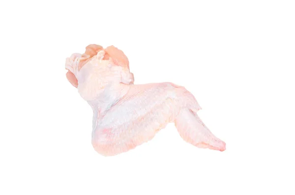 Świeże Skrzydełko Kurczaka Odizolowane Białym Tle Widok Góry — Zdjęcie stockowe